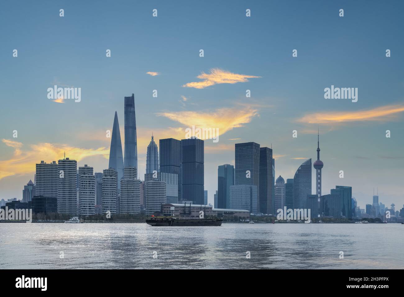 Beautiful city view of shanghai Stock Photo