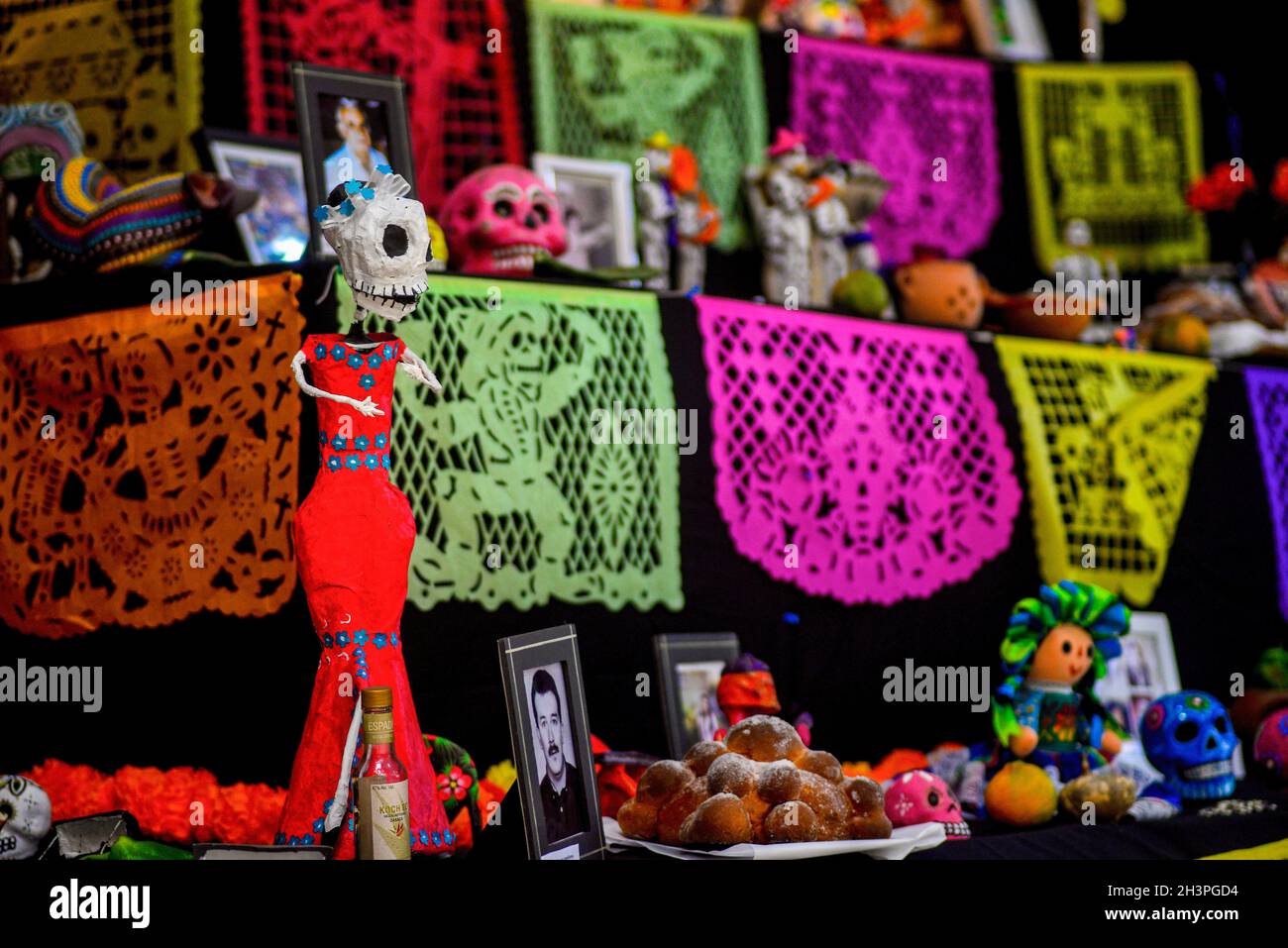 San Salvador, El Salvador. 29th Oct, 2021. An altar displaying