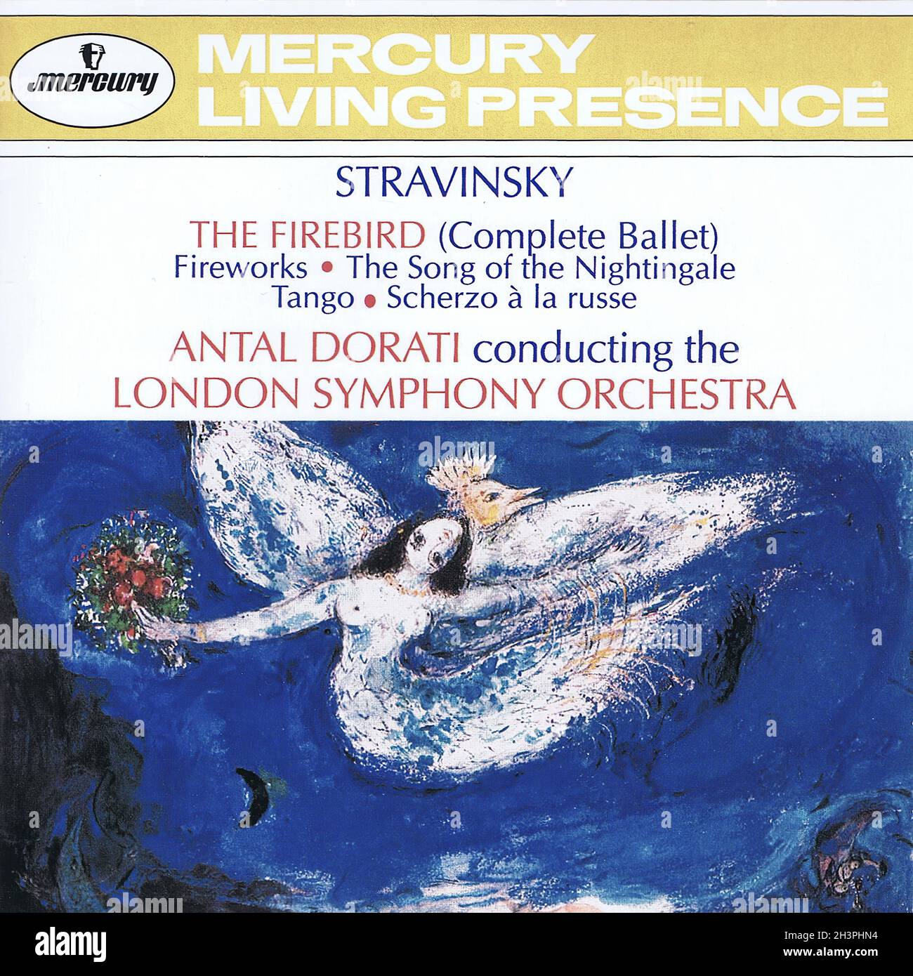 Stravinsky Firebird â€¢ Fireworks â€¢ Song of the Nightingale â€¢ Scherzo a la russe - Dorati Mercury Living Presence Collector's Edition V.1 - Classical Music Vintage Vinyl Record Stock Photo
