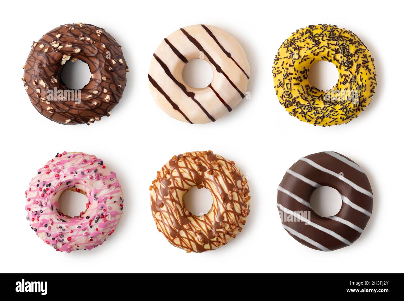Donuts on white background Stock Photo
