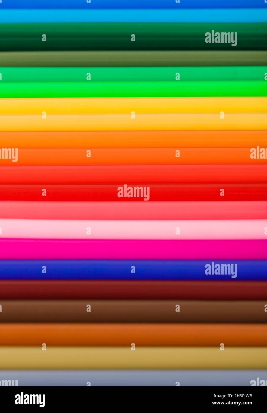 Multicolored markers or felt-tip pens Stock Photo