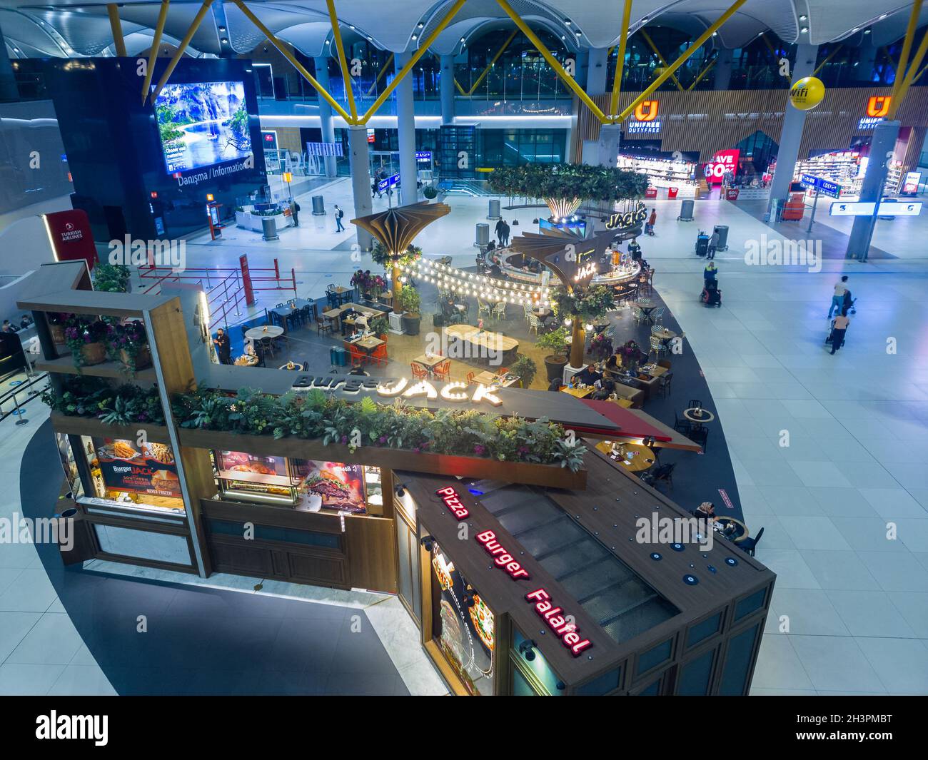 Istanbul, Turkey October 27, 2021 Top View of Istanbul Airport