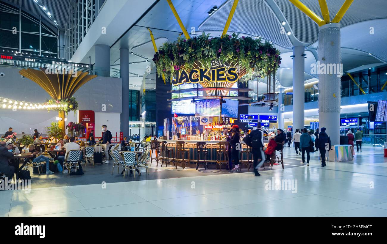 Istanbul, Turkey October 27, 2021 Front View of Istanbul Airport