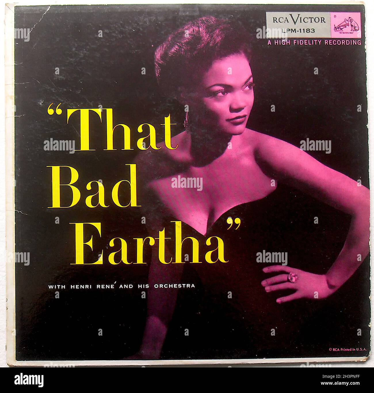 1954 Eartha Kitt that Bad Eartha 1950s Lp Record Album Original Vintage Vinyl Stock Photo