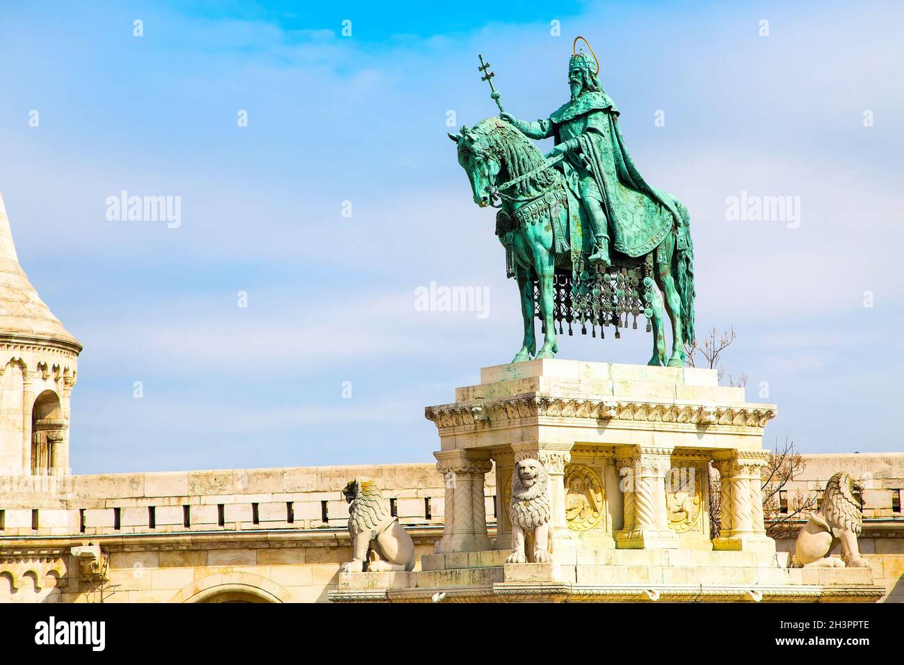 Horse riding statue, Budapest, Hungary Stock Photo Alamy