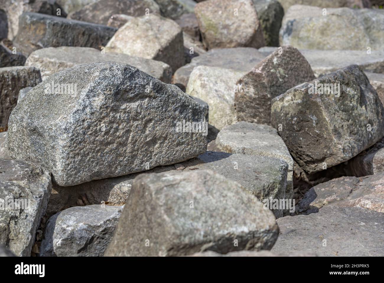 The beauty of natural stone in garden decoration Stock Photo Alamy