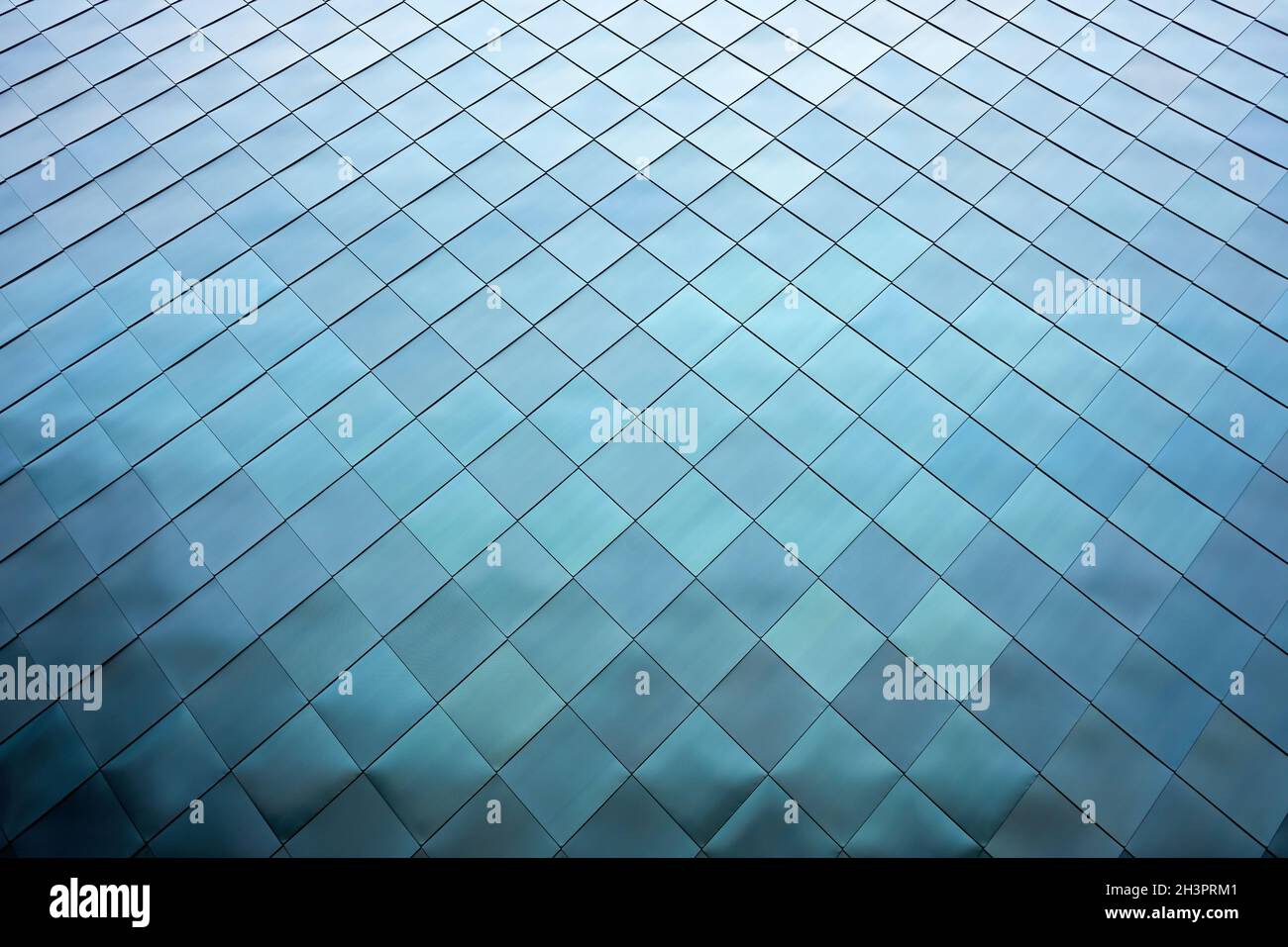Stainless steel facade cladding on a modern building in downtown Magdeburg in Germany Stock Photo