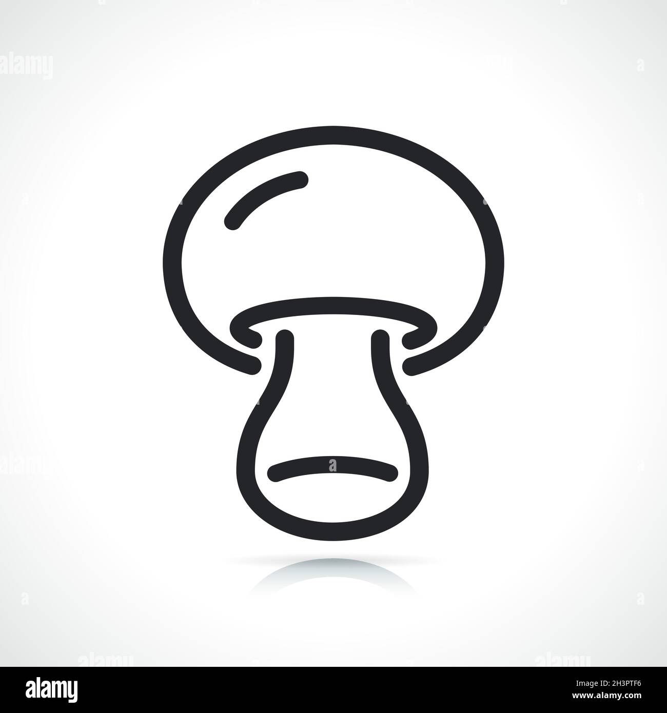 organic mushroom thin line icon isolated design Stock Vector