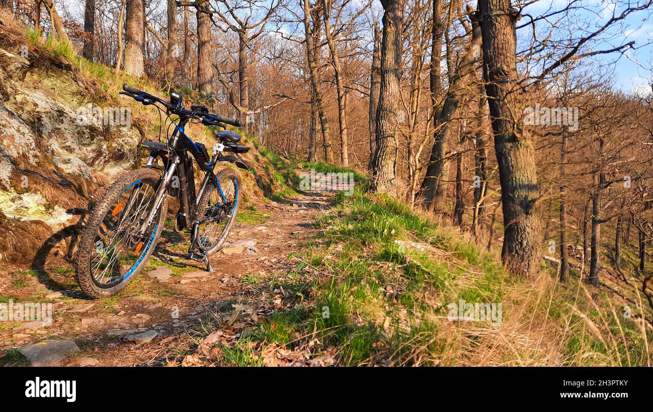 Mountain biking in the holiday region Harz Selketal Stock Photo