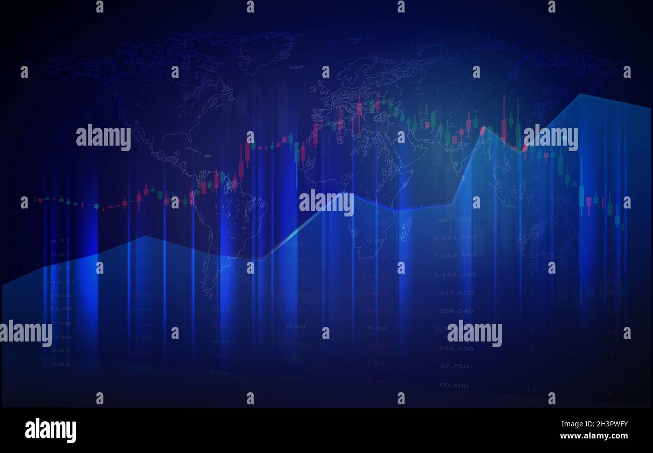 Stock market or forex trading candlestick graph in graphic design for ...