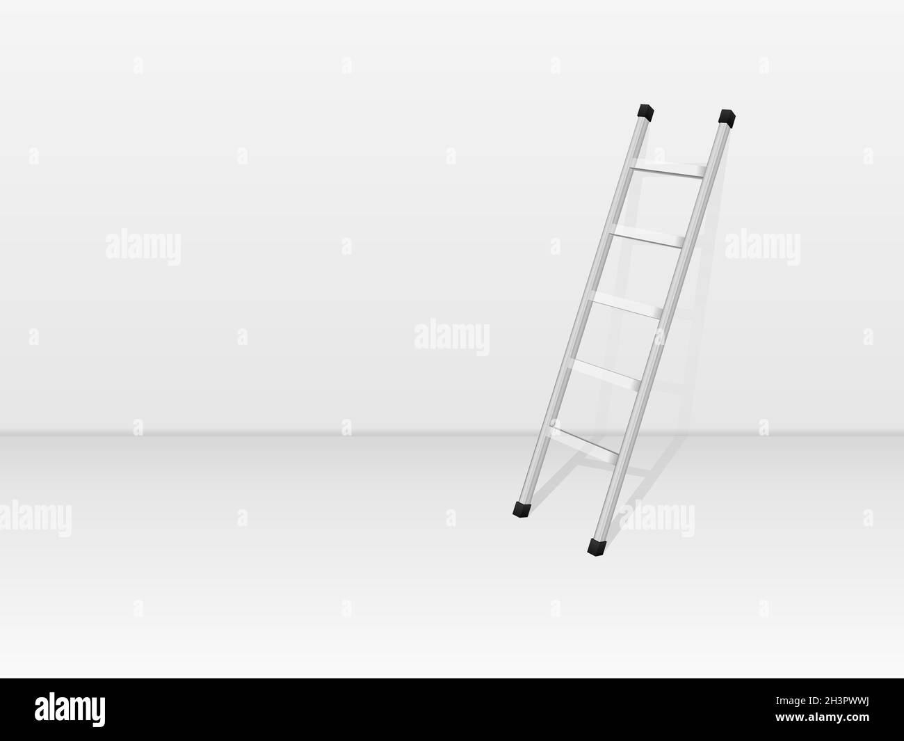 Ladder in white room. Vector illustration Stock Photo Alamy