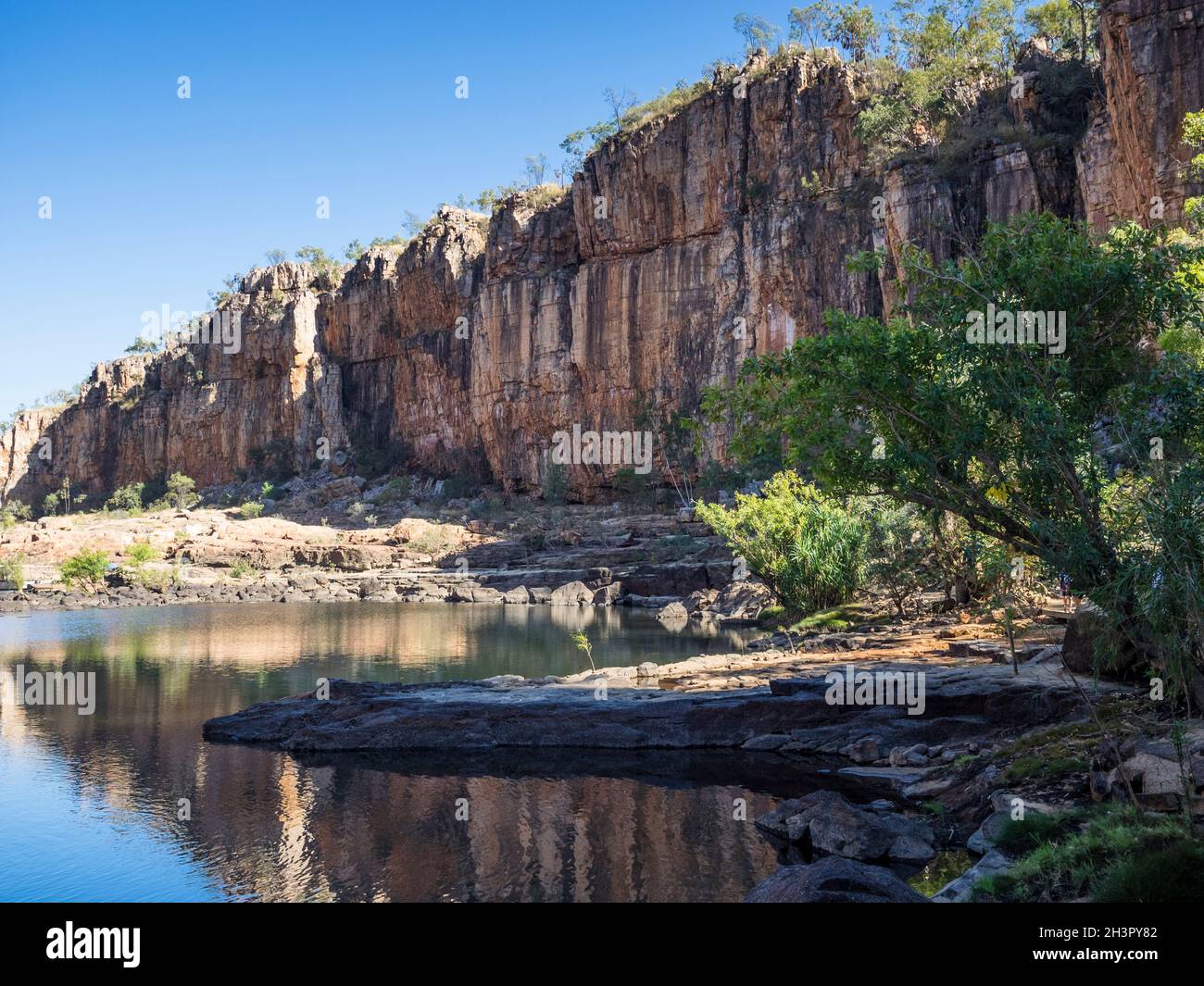 Rock pools between the first and second gorges, Nitmiluk National Park, Northern Territory Stock Photo