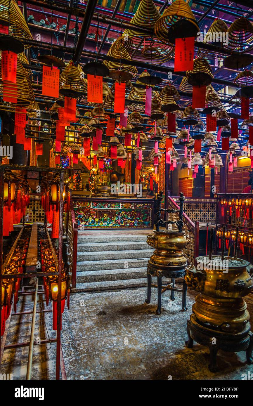 Hong Kong Man Mo Temple Stock Photo