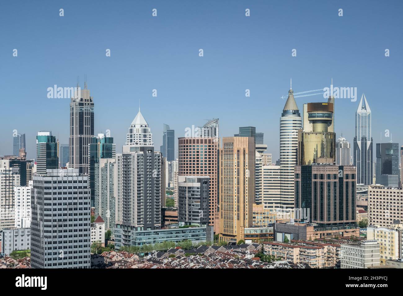 Modern city buildings background Stock Photo
