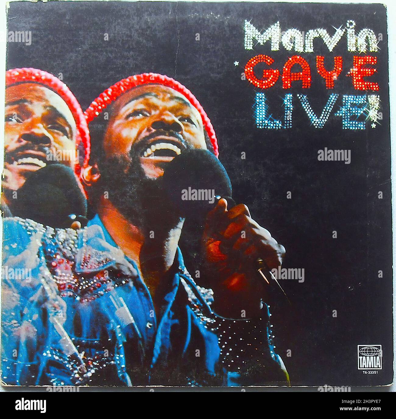 1974 Marvin Gaye Live 1970s Original Vintage Vinyl Lp Record Sleeve A Stock Photo