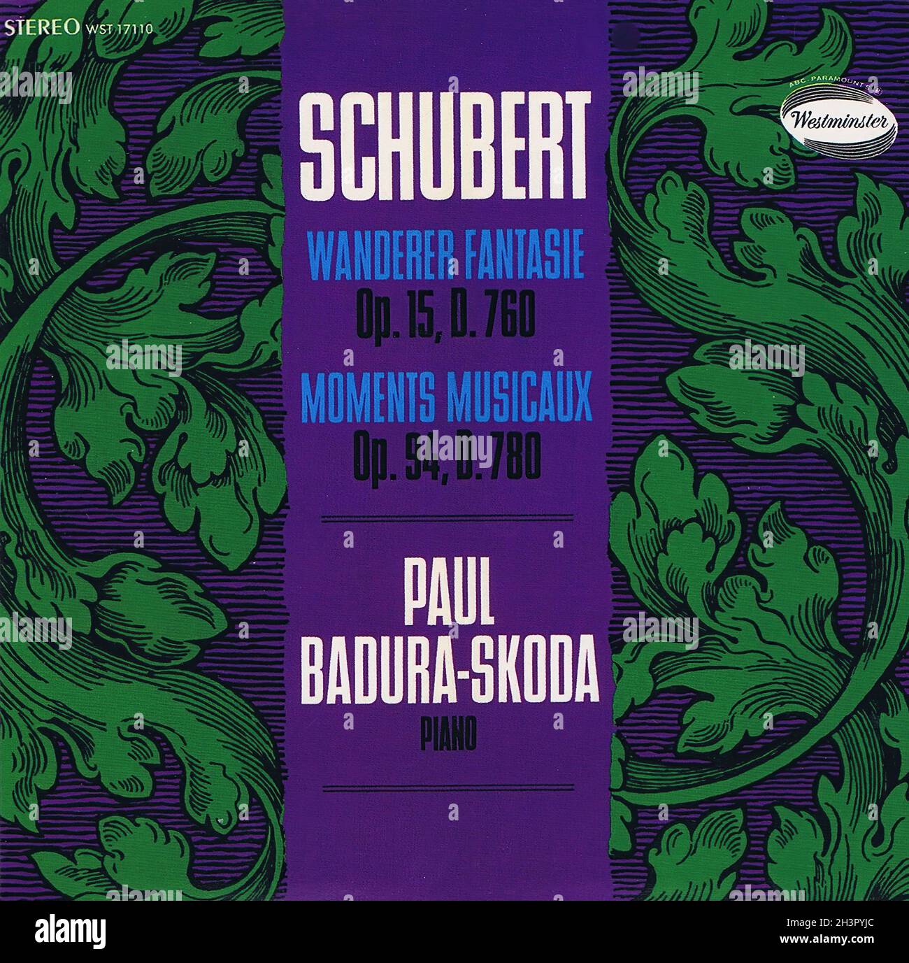 Schubert Wanderer Fantasie â€¢ Moments Musicaux - Badura Skoda Westminster  Legacy CD - Classical Music Vintage Vinyl Record Stock Photo - Alamy