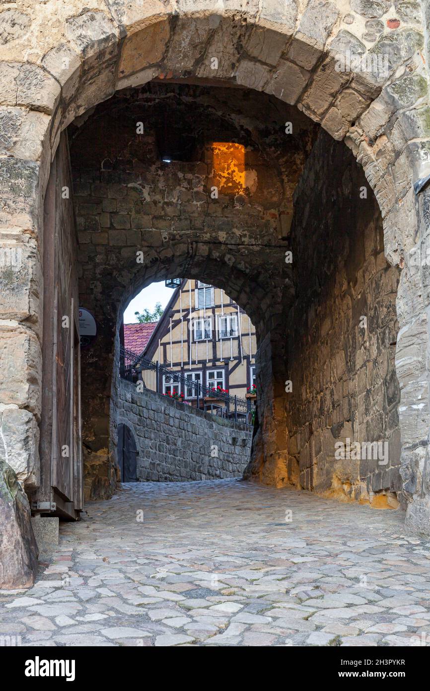 Stairway to Quedlinburg Castle Stock Photo