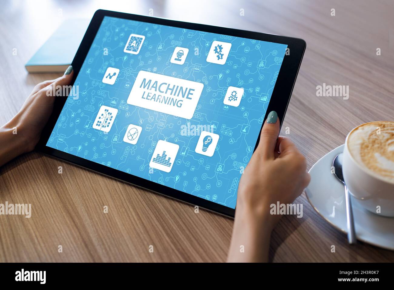 Machine learning, AI - Artificial intelligence, Automation and innovation concept. Stock Photo