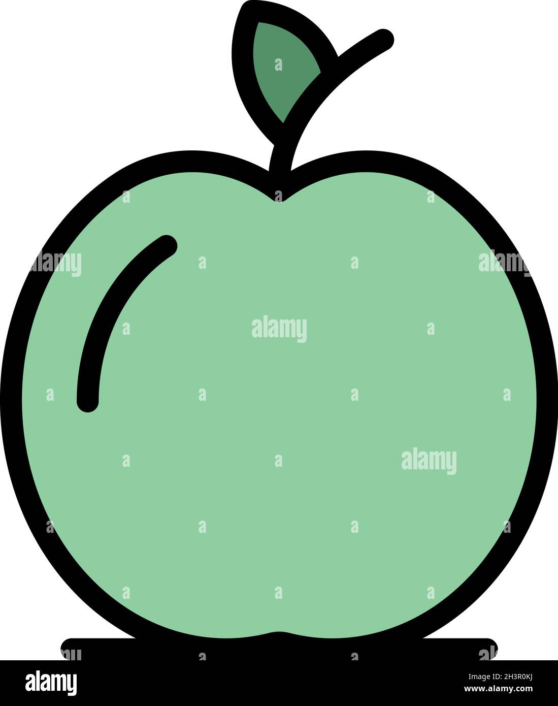 Inclusive education apple fruit icon. Outline inclusive education apple fruit vector icon color flat isolated Stock Vector