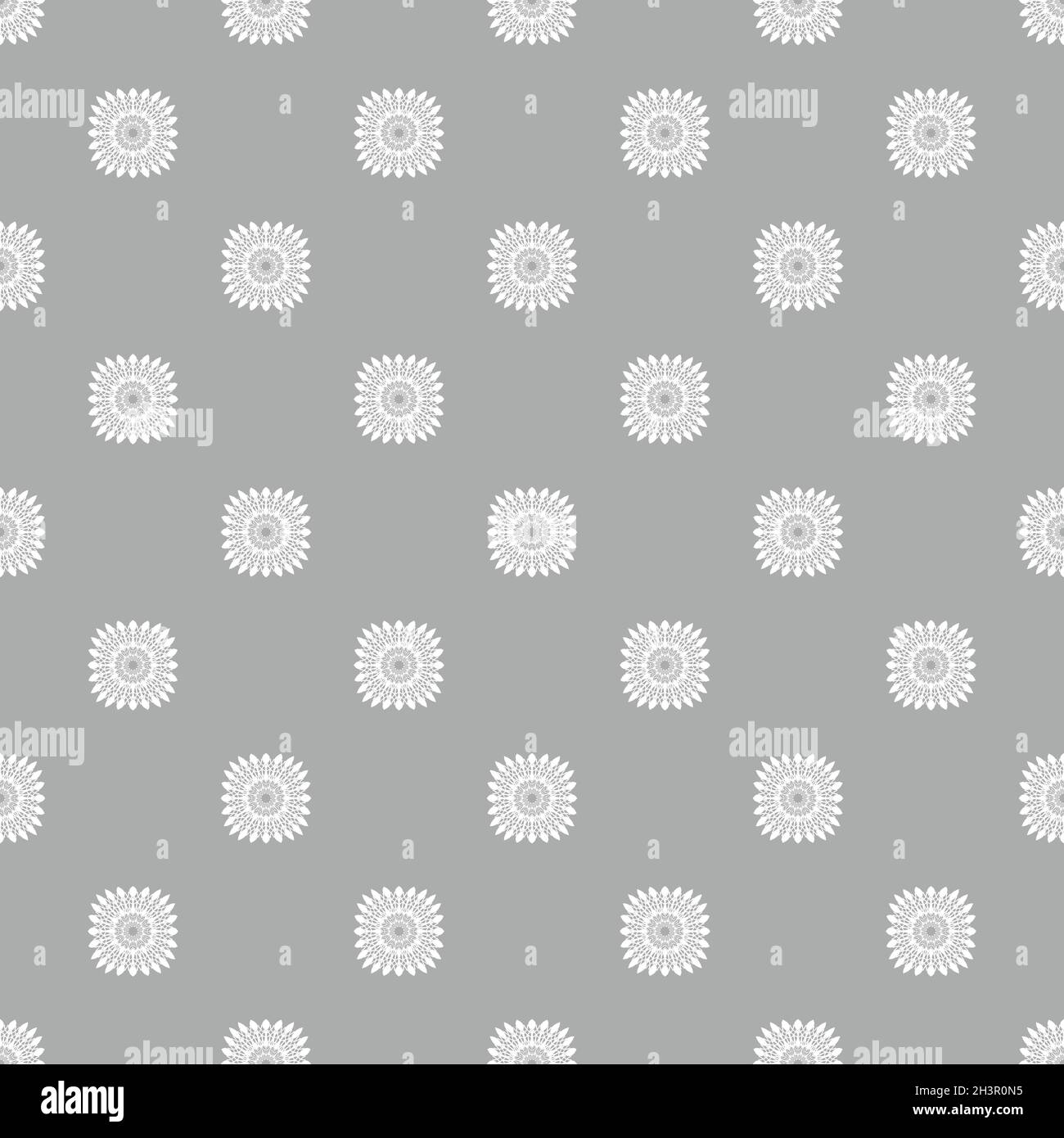 Winter seamless pattern with white snowflakes on grey background ...