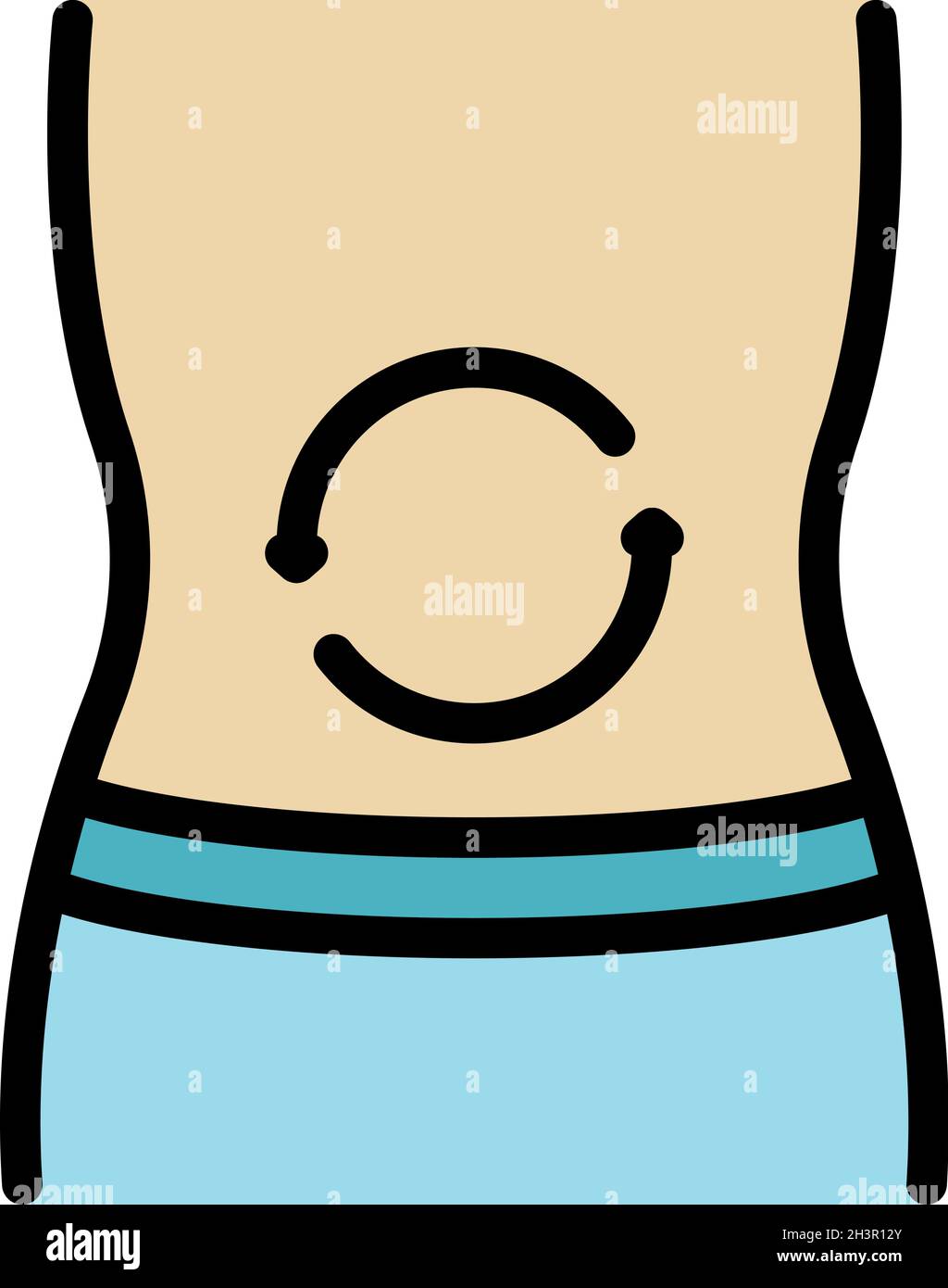 Good digestion process icon. Outline good digestion process vector icon ...