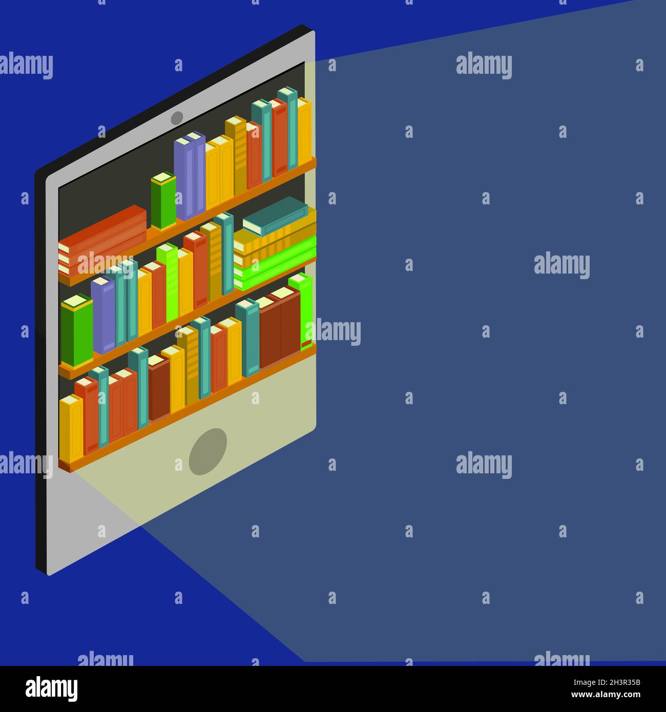 the tablet library on the night Stock Photo - Alamy