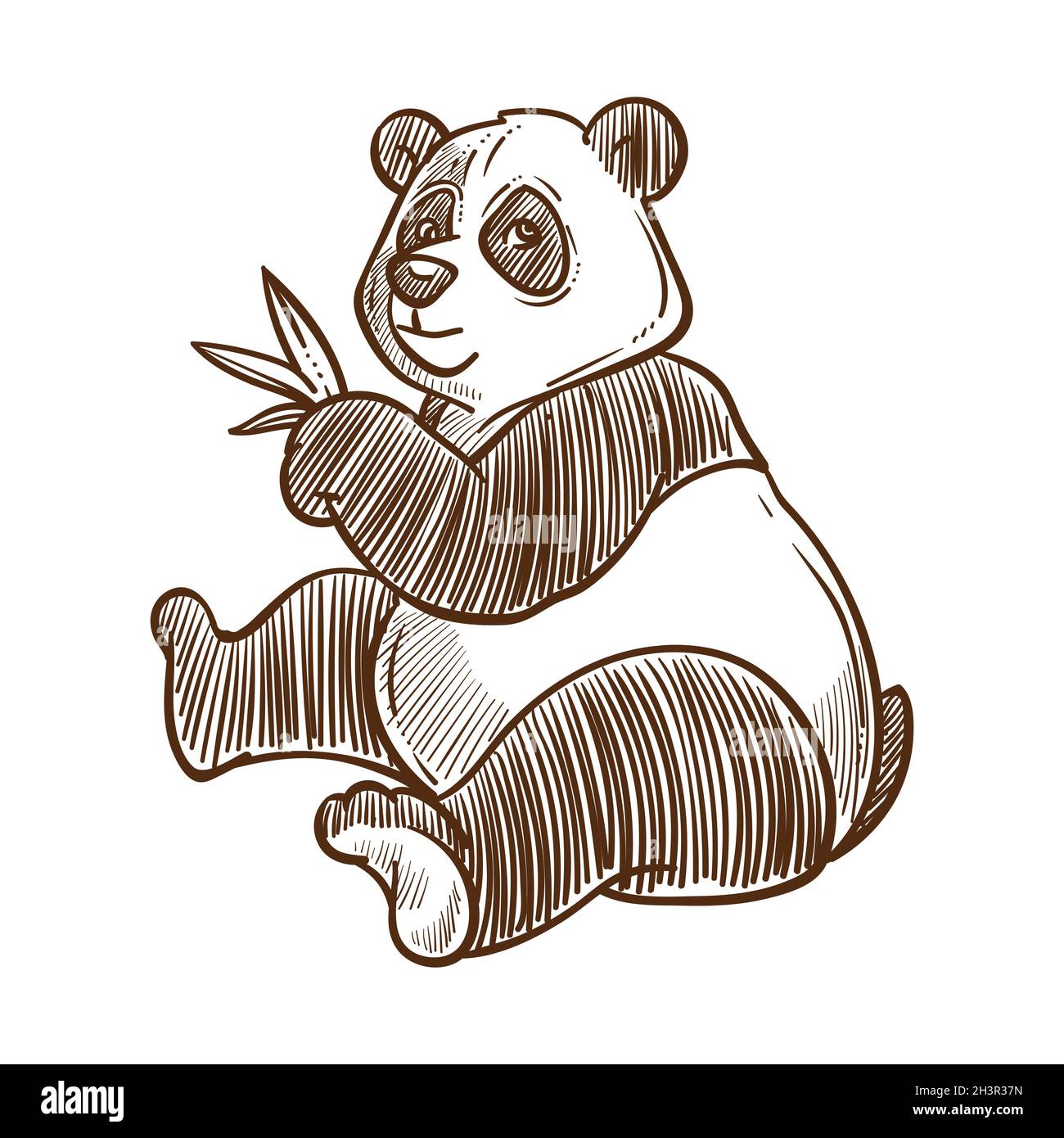 Panda Drawing by Aric Conall - Pixels