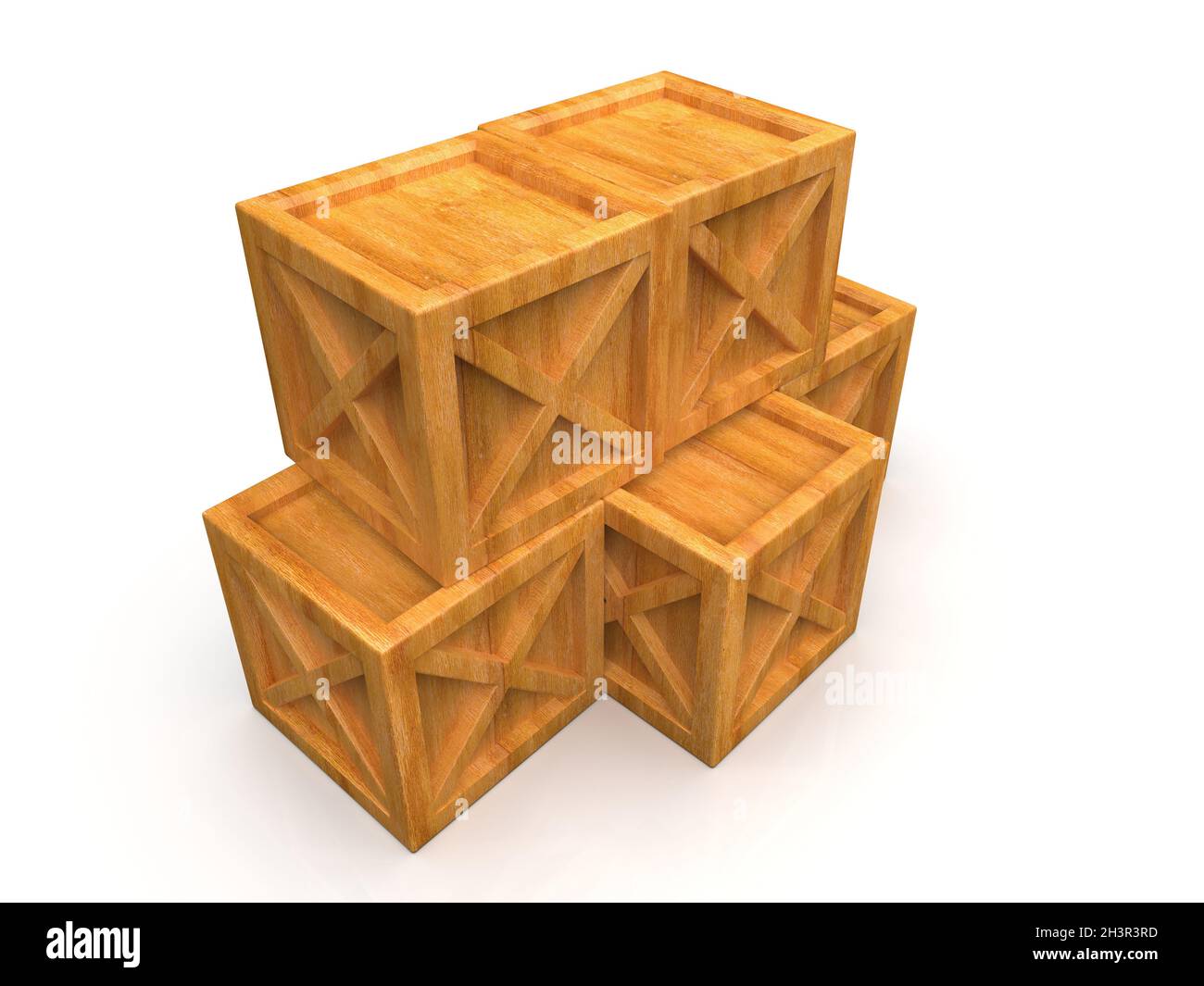 Pile of Stacked Sealed Goods Wooden Boxes Stock Photo - Alamy