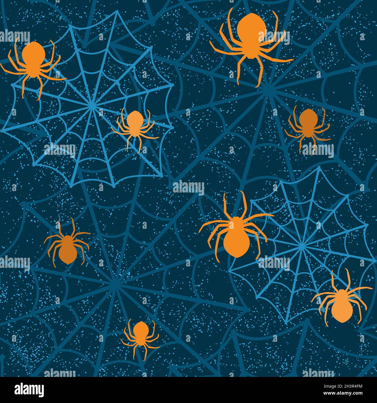 Halloween seamless background with spiders and web Stock Vector Image ...