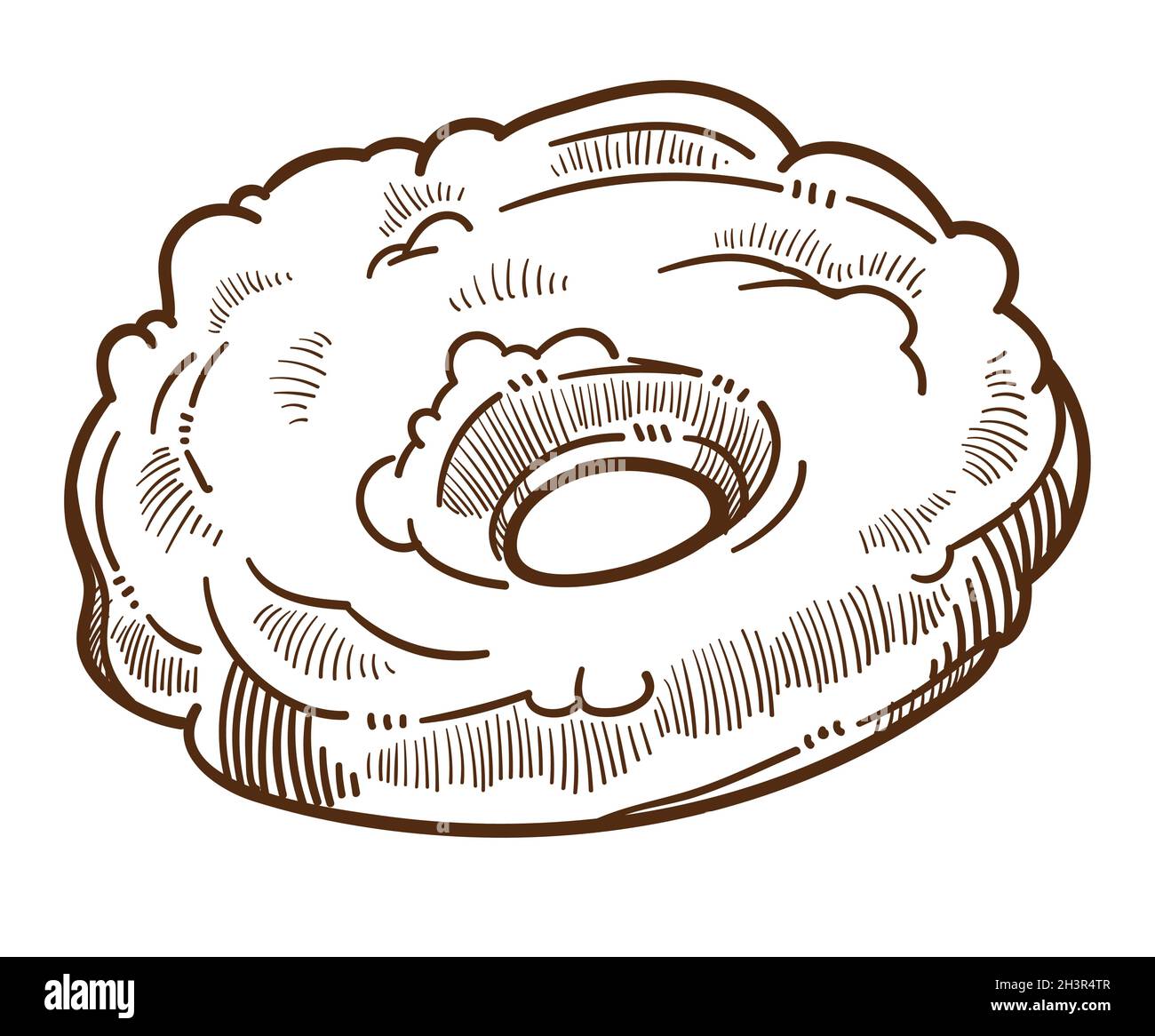 Fast food snack, onion ring isolated sketch Stock Vector Image & Art