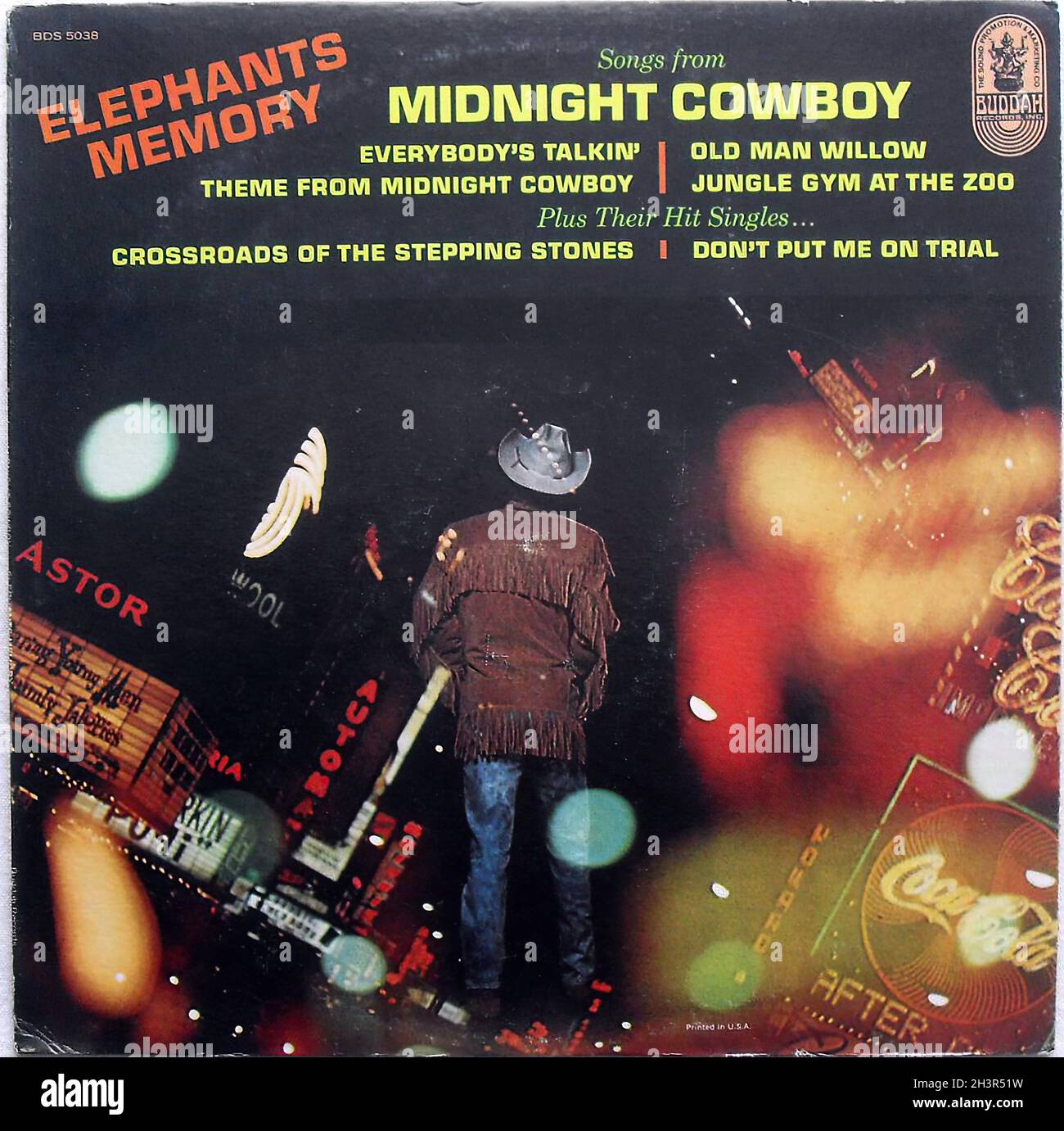 1968 Times Square Nyc Album Cover Elephants Memory Original Vintage