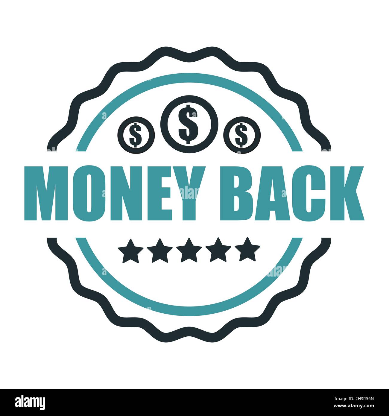 Shopping certificate, money back guarantee isolated icon Stock Vector