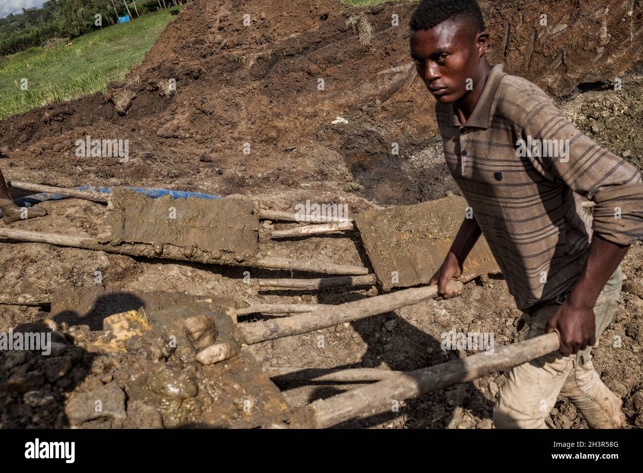 Illegal artisanal gold mining in Ethiopia, Africa Stock Photo Alamy
