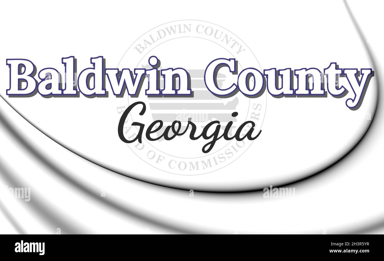 3D Emblem of Baldwin County (Georgia state), USA. 3D Illustration. Stock Photo