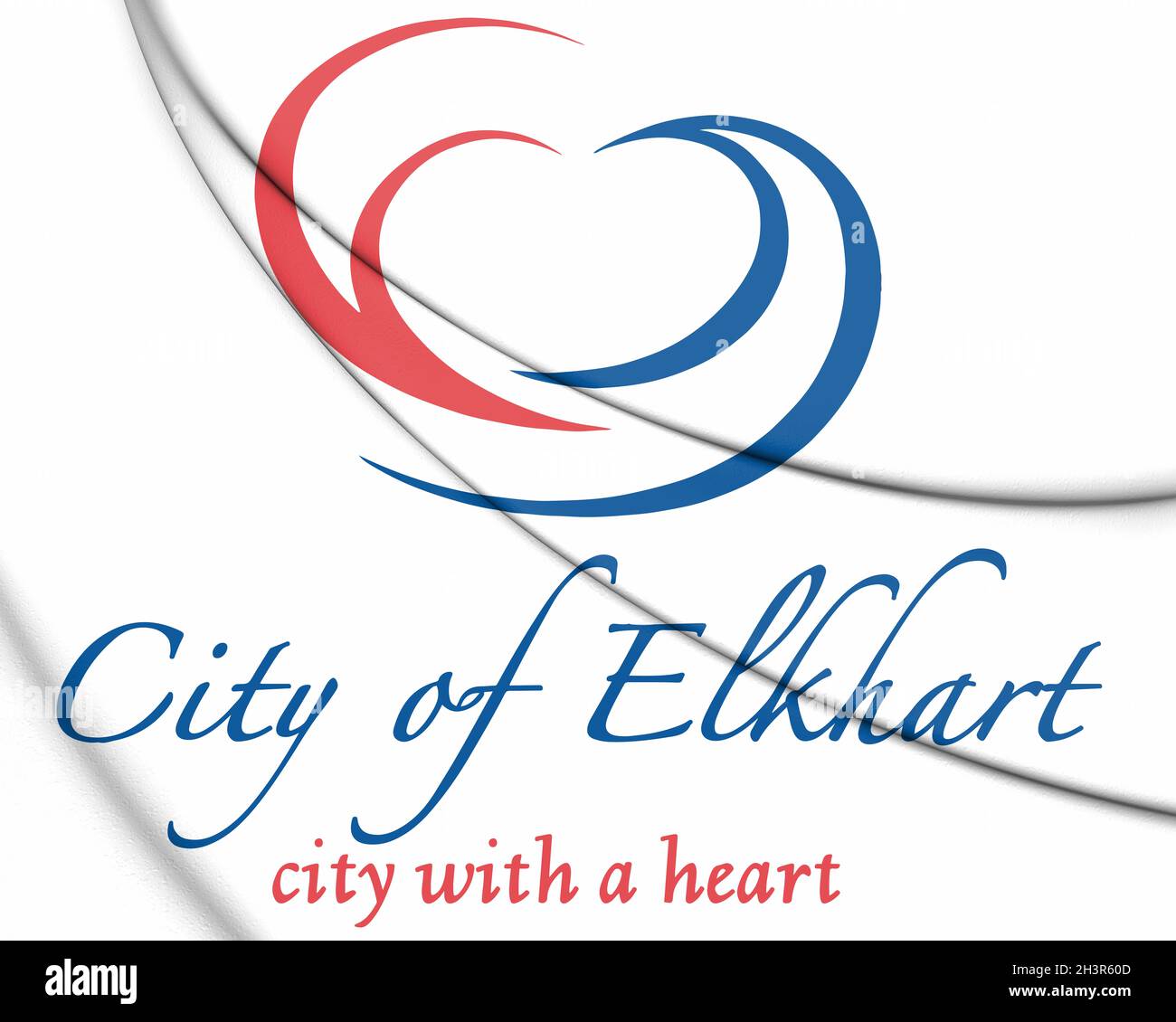 3D Emblem of Elkhart (Indiana state), USA. 3D Illustration Stock Photo