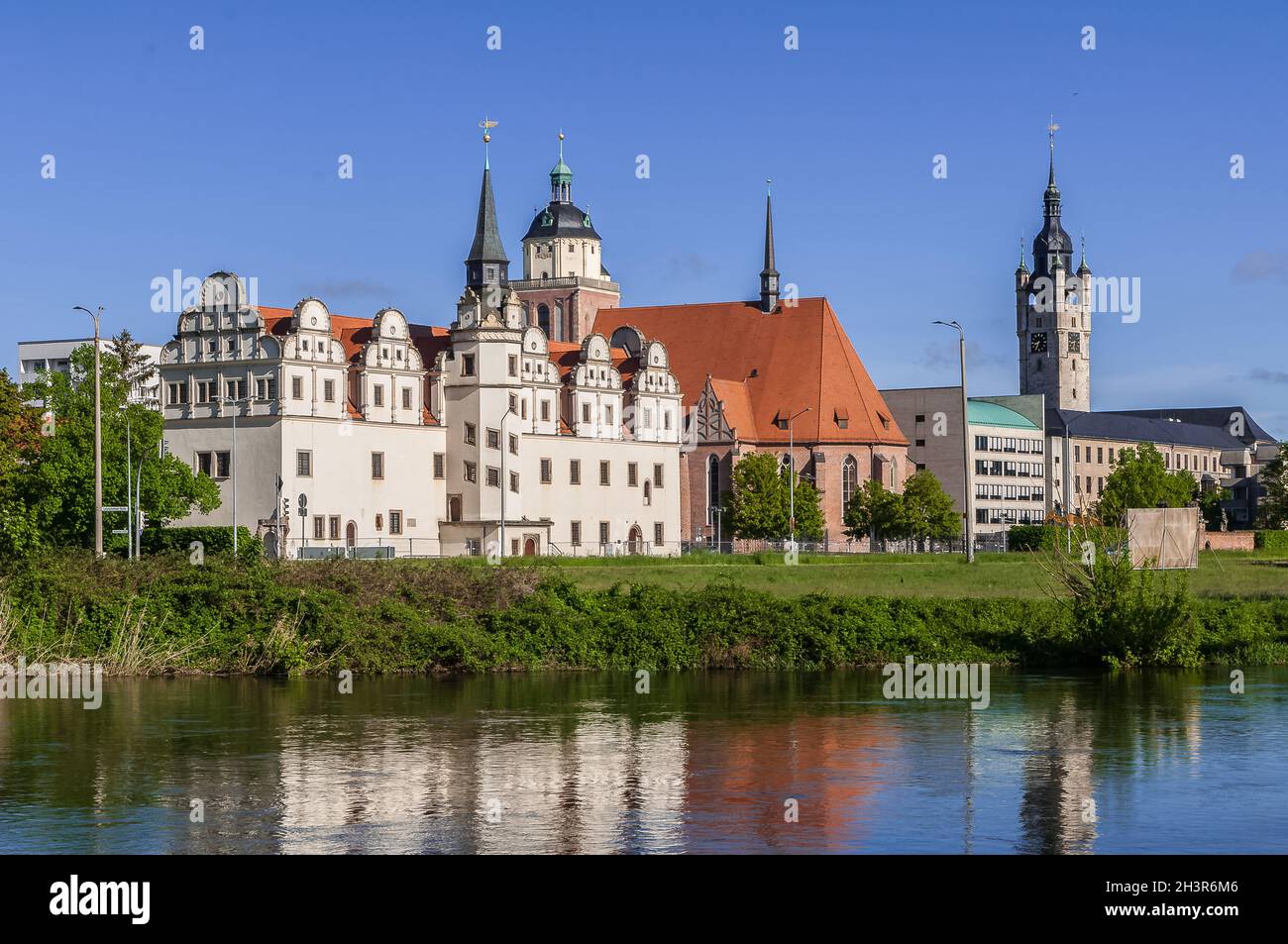 Dessau-RoÃŸlau Stadtpanorama 2021 Stock Photo