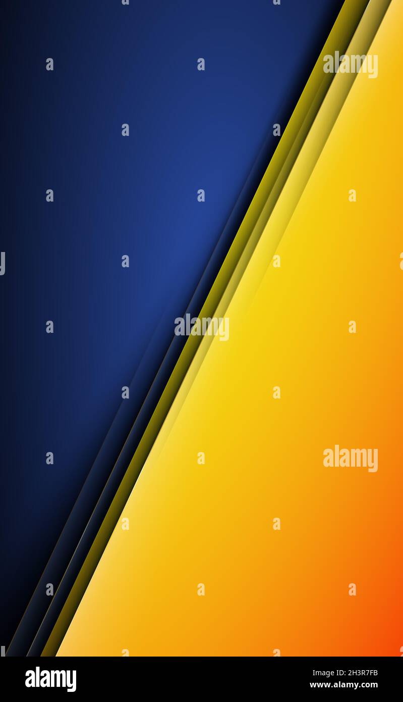 Blue orange background with separation, web template Vector Stock