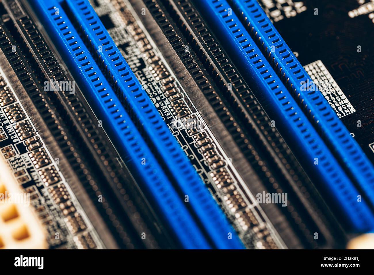 Close up of a electronic circuit board with processor Stock Photo - Alamy
