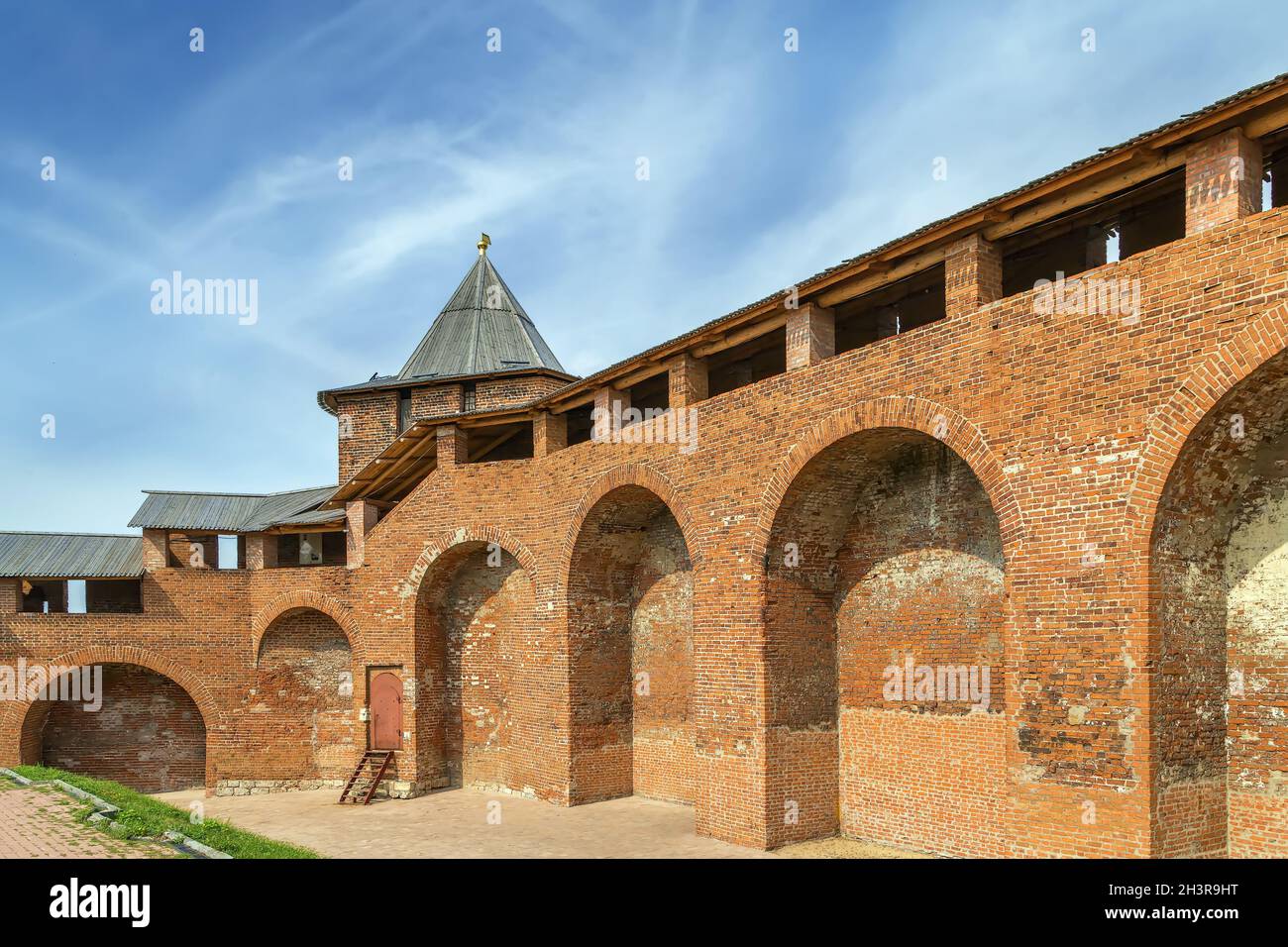 Wall in Nizhny Novgorod Kremlin, Russia Stock Photo