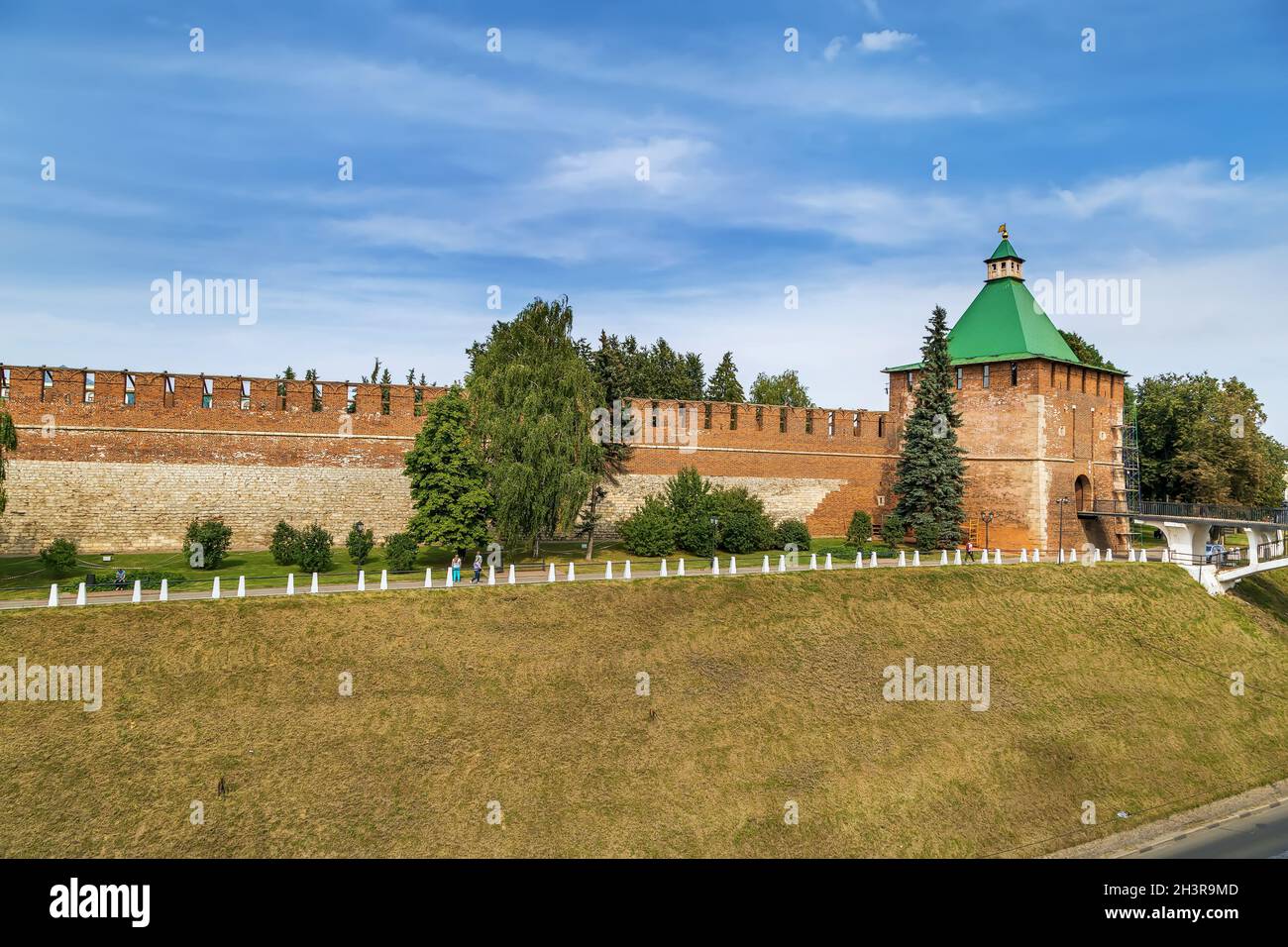 Wall  of Nizhny Novgorod Kremlin, Russia Stock Photo