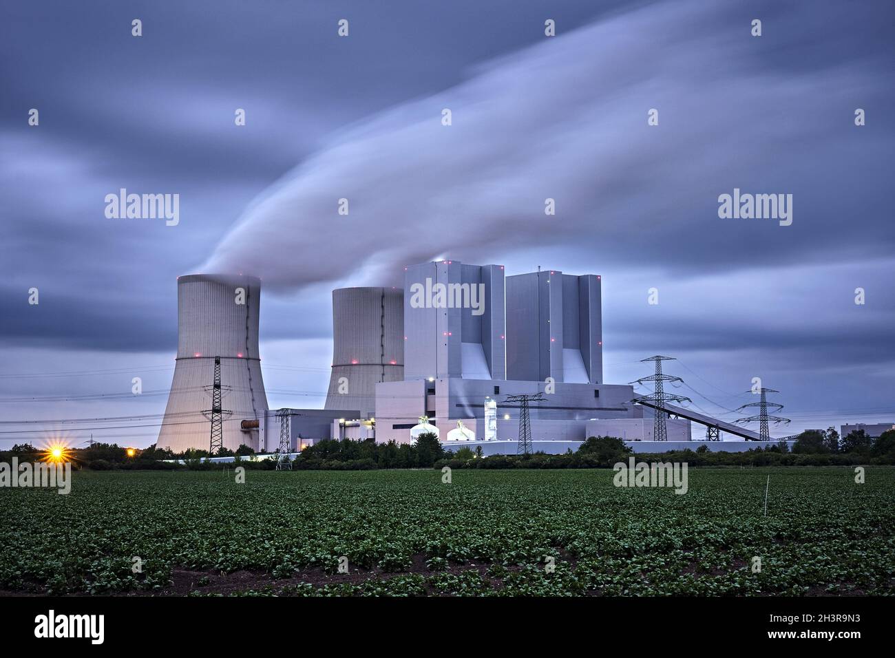 Lippendorf power plant owned by LEAG and EnBW. Stock Photo