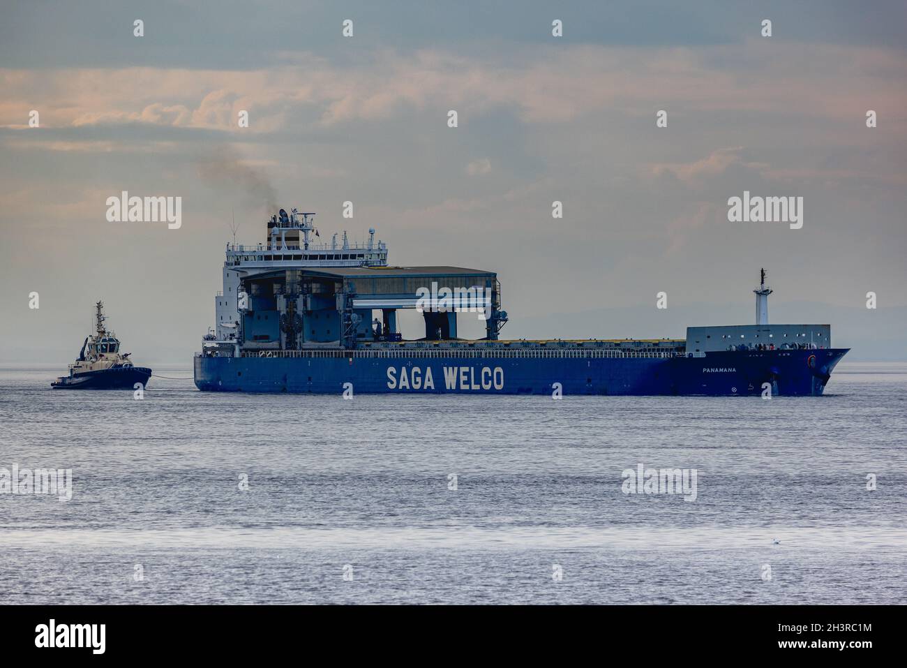 General cargo vessel Panamana heading into Royal Portbury docks Stock ...