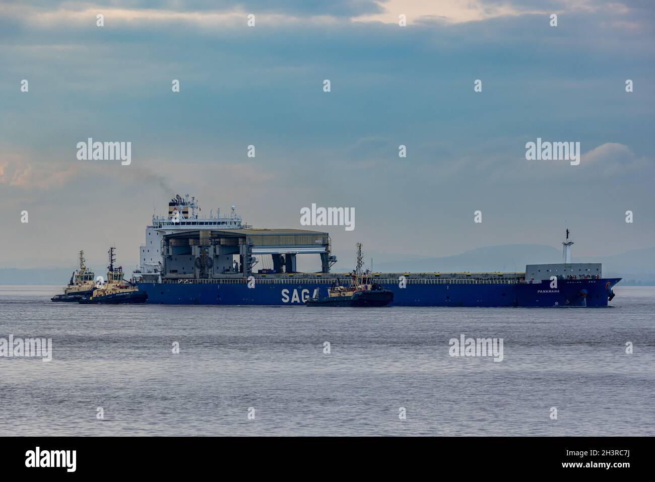General cargo vessel Panamana heading into Royal Portbury docks Stock ...