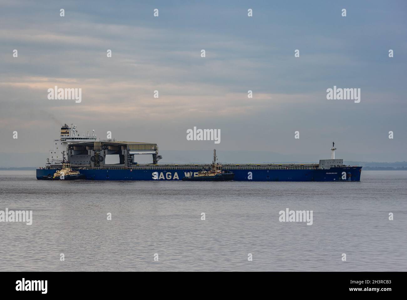 General cargo vessel Panamana heading into Royal Portbury docks Stock ...