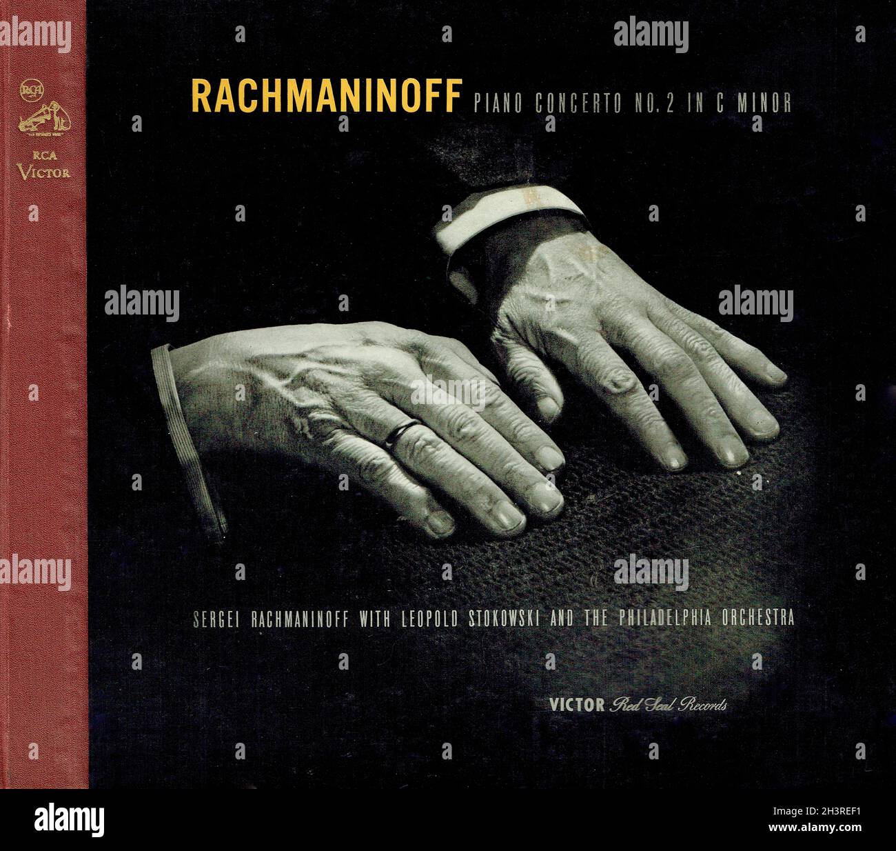 Rachmaninoff Piano Concerto 2 - Rachmaninoff Stokowski PhO 78s - Classical Music Vintage Vinyl Record Stock Photo Alamy