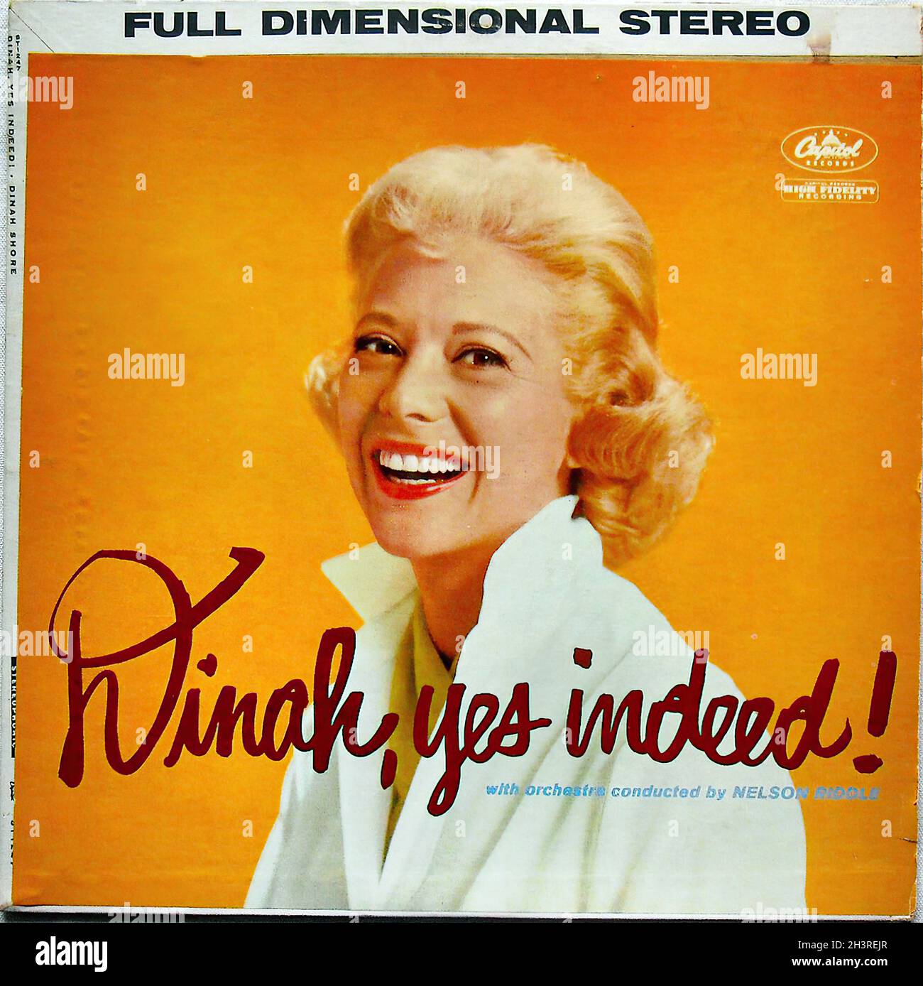 Dinah Shore 1960s Dinah Yes Indeed Original Vintage Vinyl Lp Record Album Stock Photo