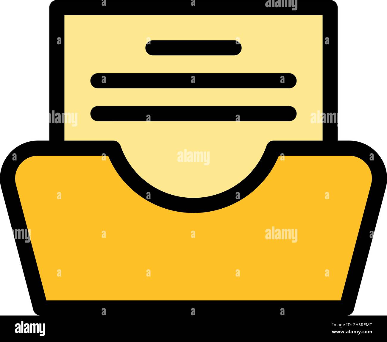 Office material icon. Outline office material vector icon color flat