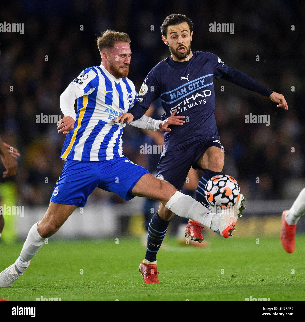 Manchester City's Bernardo Silva during the match at the Amex Stadium. Picture : Mark Pain / Alamy Stock Photo