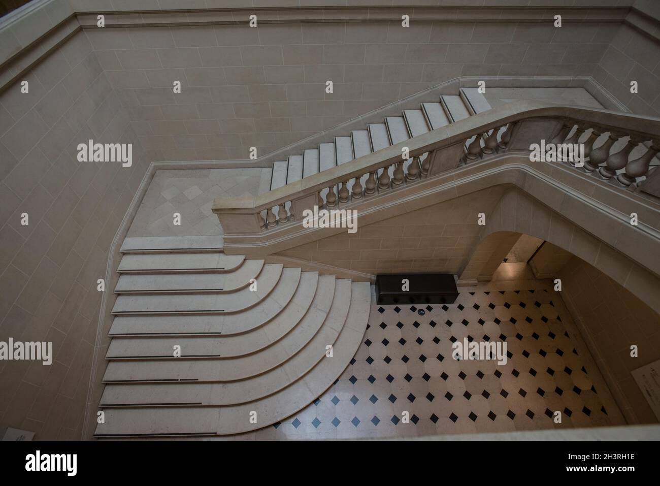 Beautiful Staircase at Carnavalet Museum in Paris Stock Photo