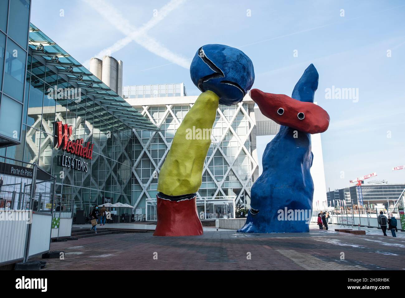 Fantastic characters at La Défense, Paris Stock Photo